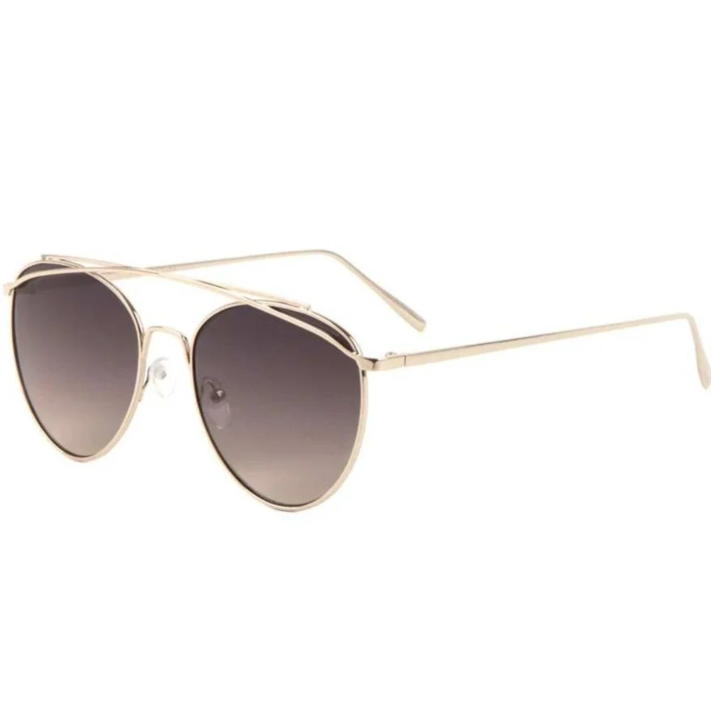 Sunglasses Designer‎ Gold Frame Black Gradient Lens Fashion Stylish Lentes Gafas